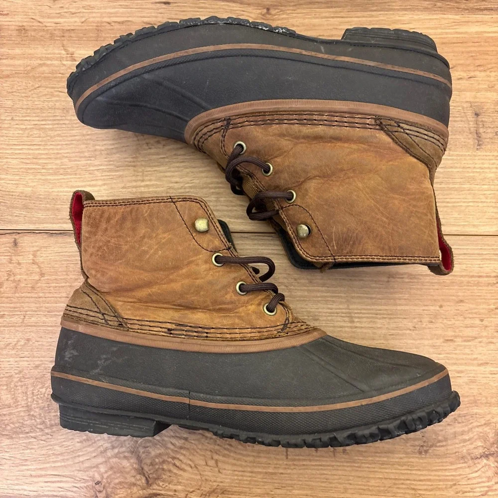 UGG Zetik Waterproof Duck Ankle Boots Chestnut Men Size 8 Rain Winter Rugged